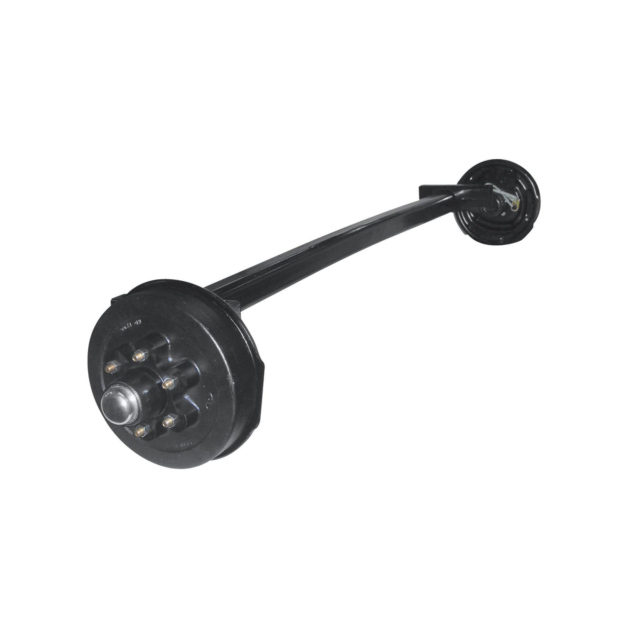 Reliable Rubber Torsion Trailer Axle — 6000-Lb. Capacity, Electric Brakes & Drums, 30° Below Start Angle
